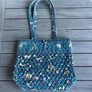 Rare Vintage 2000’s VERA BRADLEY Animal Kingdom Button Tote Bag Y2K